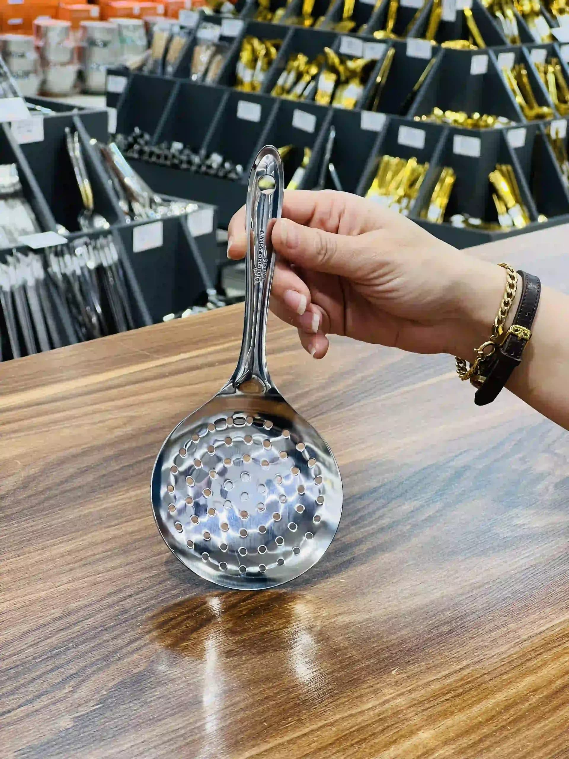 کفگیر سوراخ دار هندی یونیک SILVER — تصویر ۶