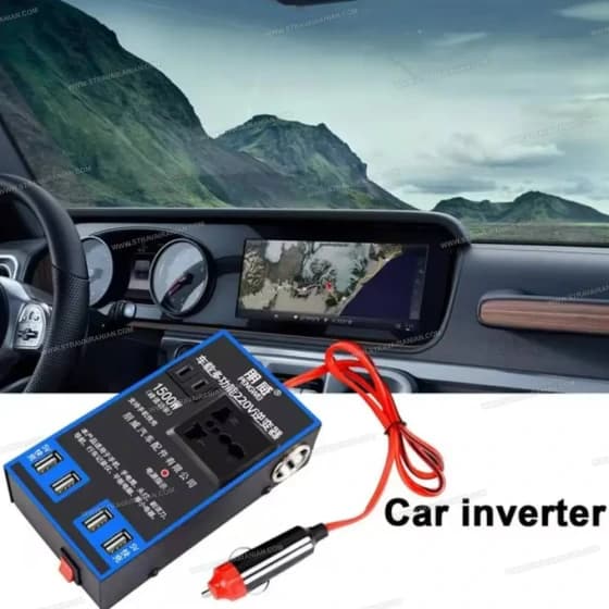 مبدل برق 12 ولت به 220 ولت 1500 وات فندکی مدل MULTI-FUNCTION — تصویر ۱۲