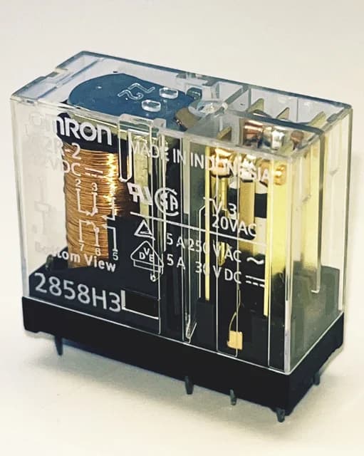 رله امرون 12 ولت 5 آمپر 8 پایه سوزنی | Omron G2R-2 12VDC