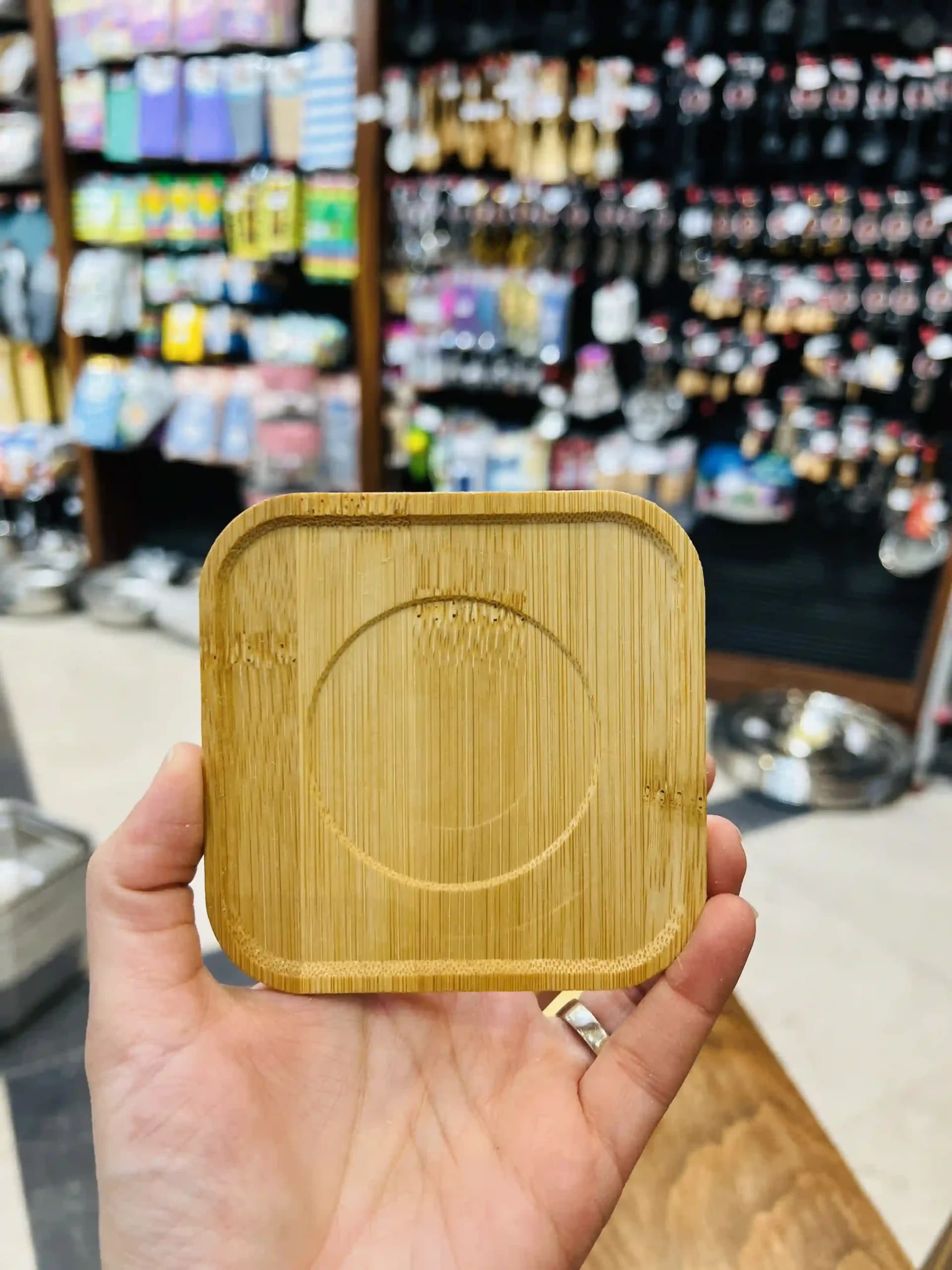 نعلبکی مربع چوبی بامبو bm35 — تصویر ۸
