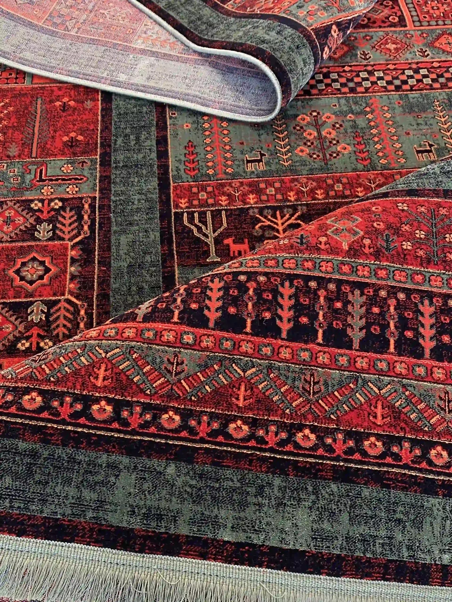 فرش کتیبه سبز مدل HM5107B — تصویر ۴