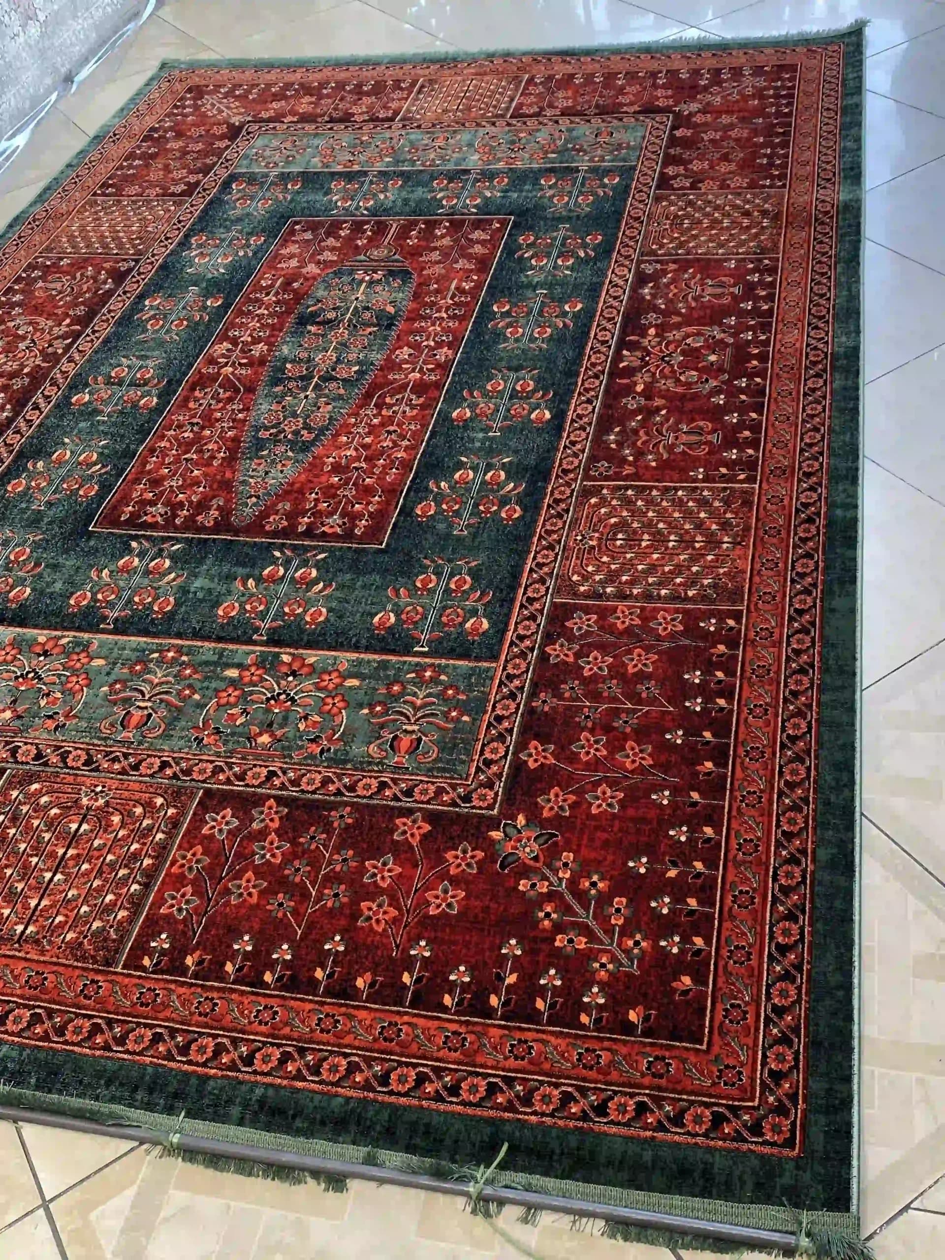 فرش درخت زندگی سبز مدل HM5106B — تصویر ۴