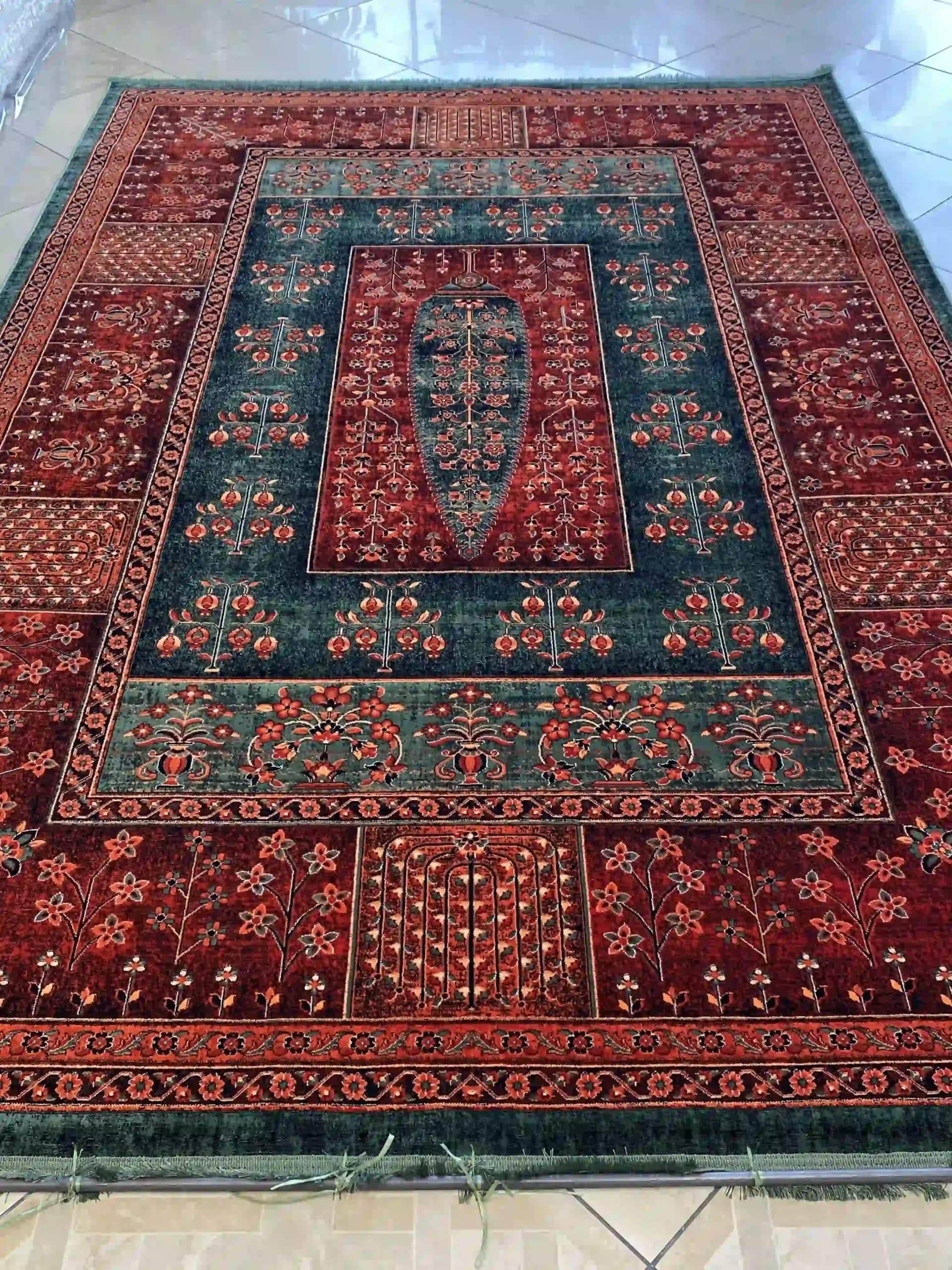 فرش درخت زندگی سبز مدل HM5106B