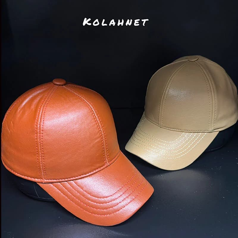 کلاه بیسبالی چرم صنعتی کد 5990 — تصویر ۴