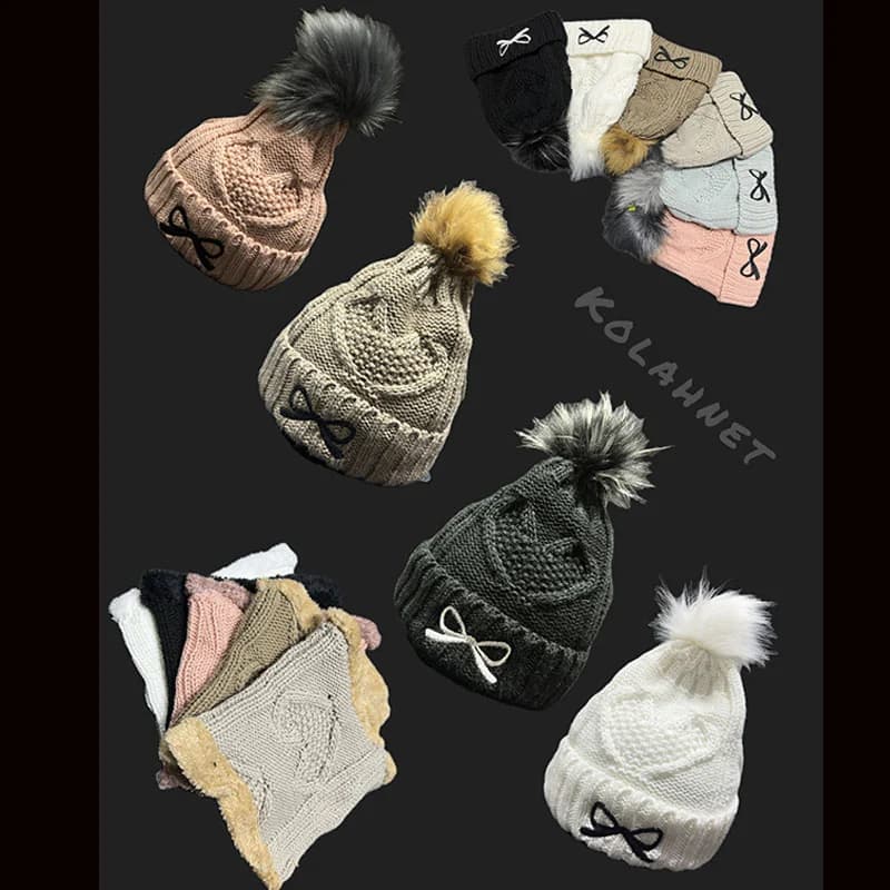 ست کلاه و گردنی پاپیون کد 5988 — تصویر ۵