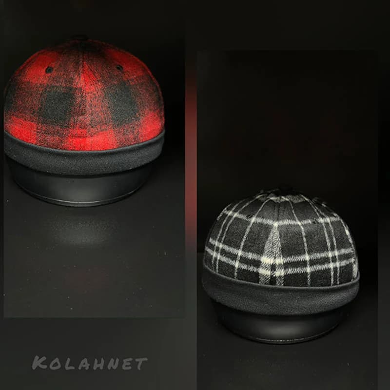 کلاه لئونی پاییزه چهارخانه کد 5986 — تصویر ۲