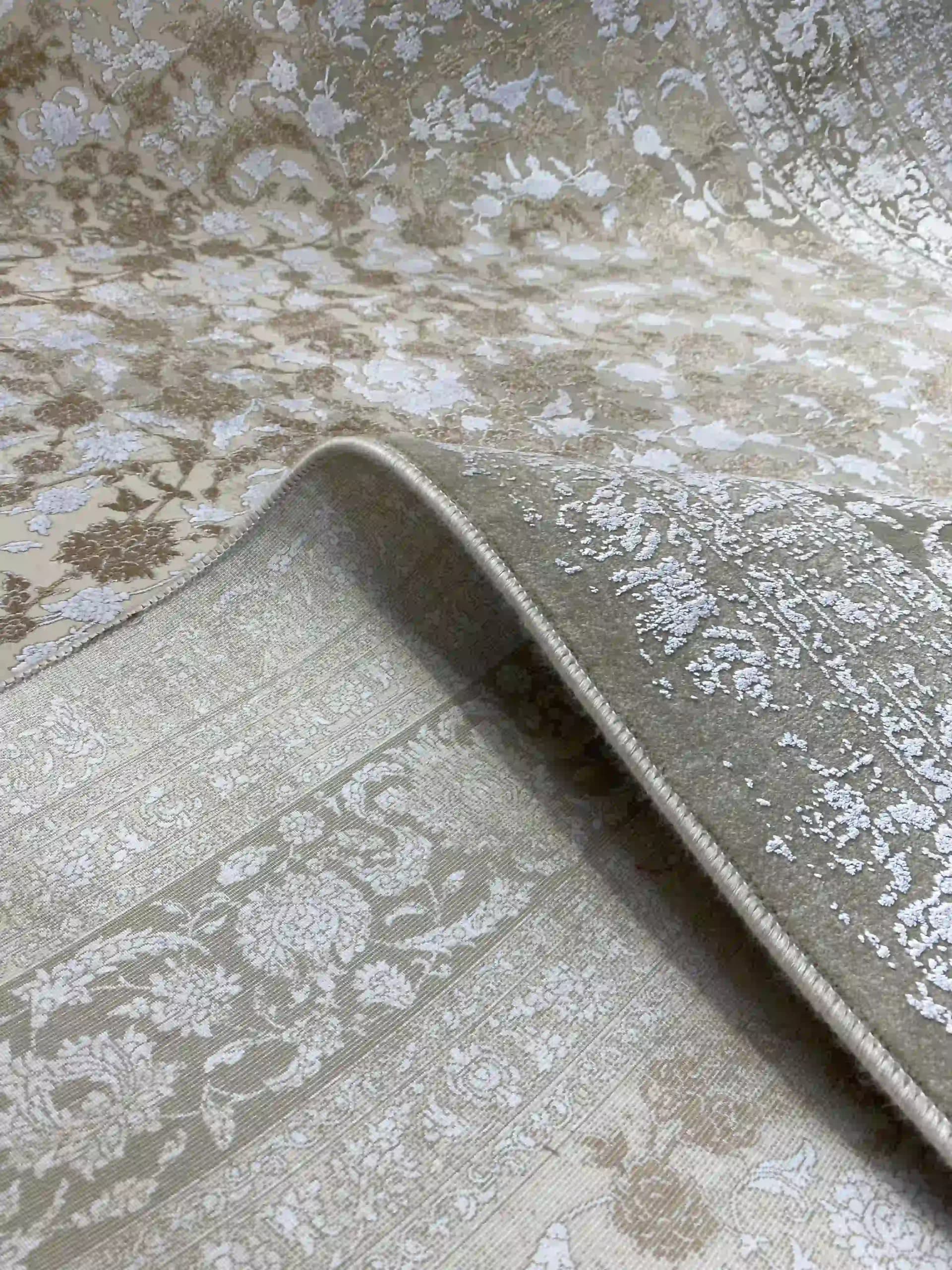 فرش افشان کالکشن رویال نسکافه ای طلایی — تصویر ۶