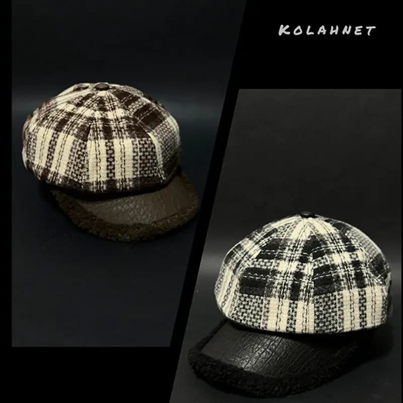 کلاه کاپیتانی چهارخانه کد 5924 — تصویر ۵