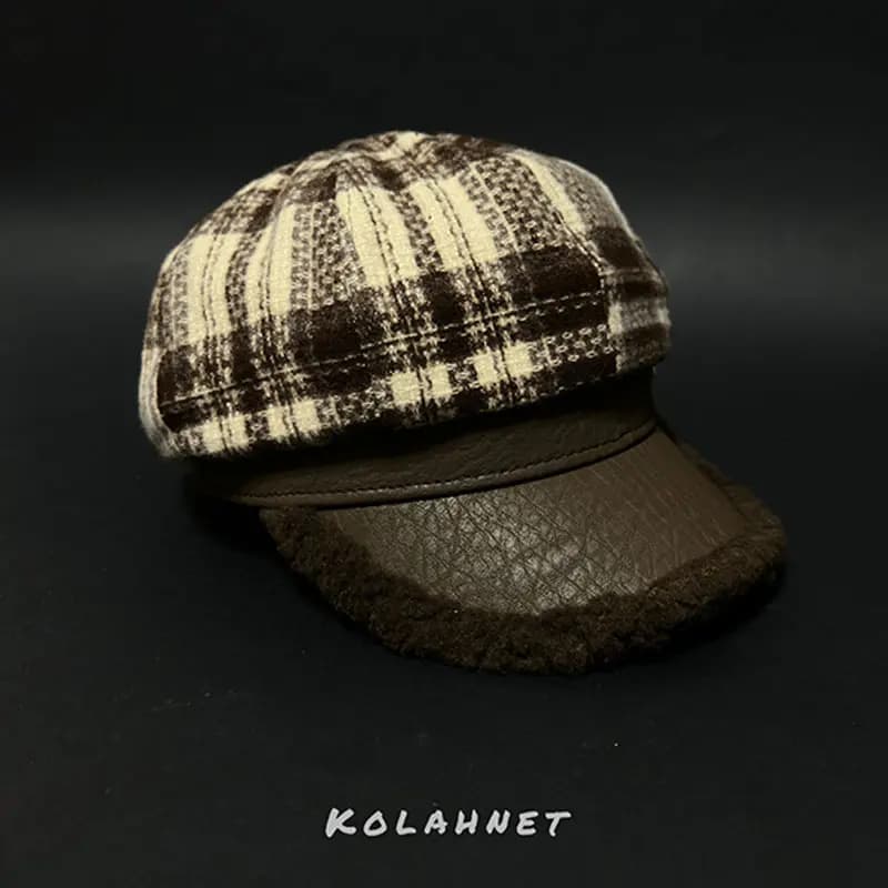 کلاه کاپیتانی چهارخانه کد 5924 — تصویر ۳
