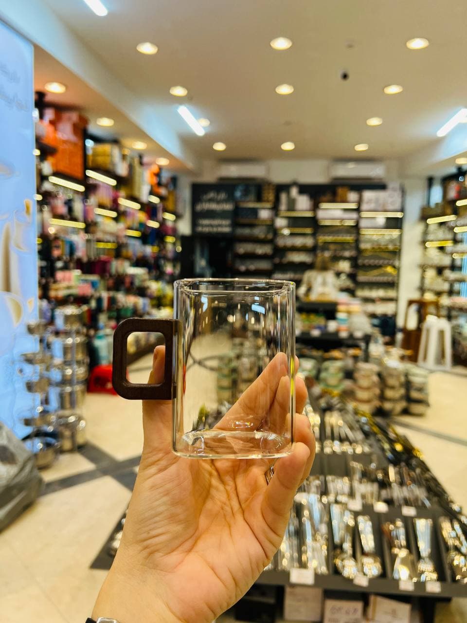 لیوان پیرکس دسته چوبی XD122 — تصویر ۸