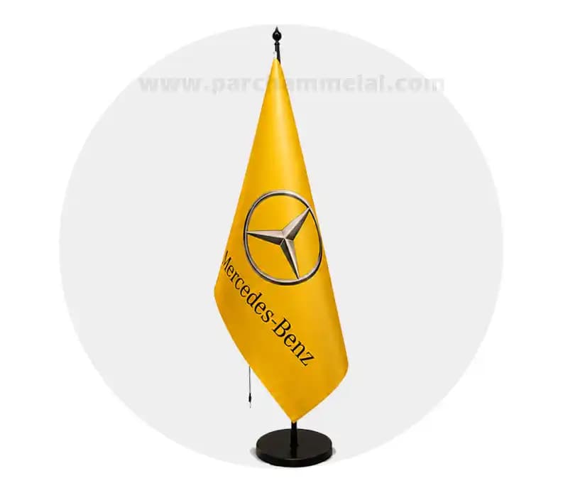 پرچم تشریفات لمینتی مات پایه استیل مشکی