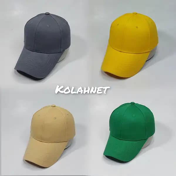 کلاه بیسبالی کتان ساده رنگی کد 5828 — تصویر ۳