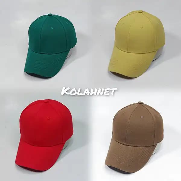 کلاه بیسبالی کتان ساده رنگی کد 5828 — تصویر ۵