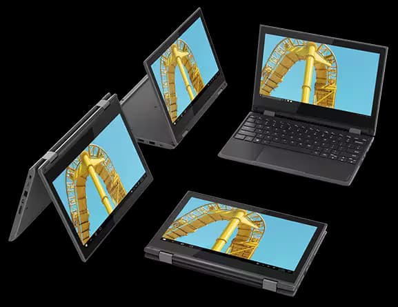 لپ تاپ لنوو 300E X360 TOUCH پردازنده CELERON N4500 رم 4GB حافظه داخلی 128 SSD لپ تاپ 12.3 اینچی گرافیک INTEL — تصویر ۵