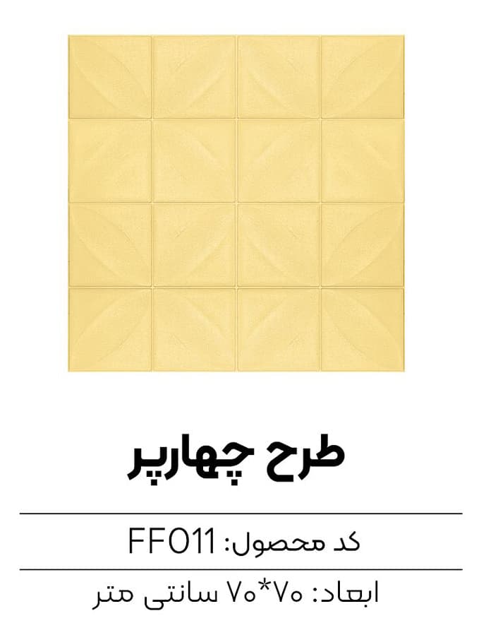 دیوارپوش فومی طرح چهار پر — تصویر ۳