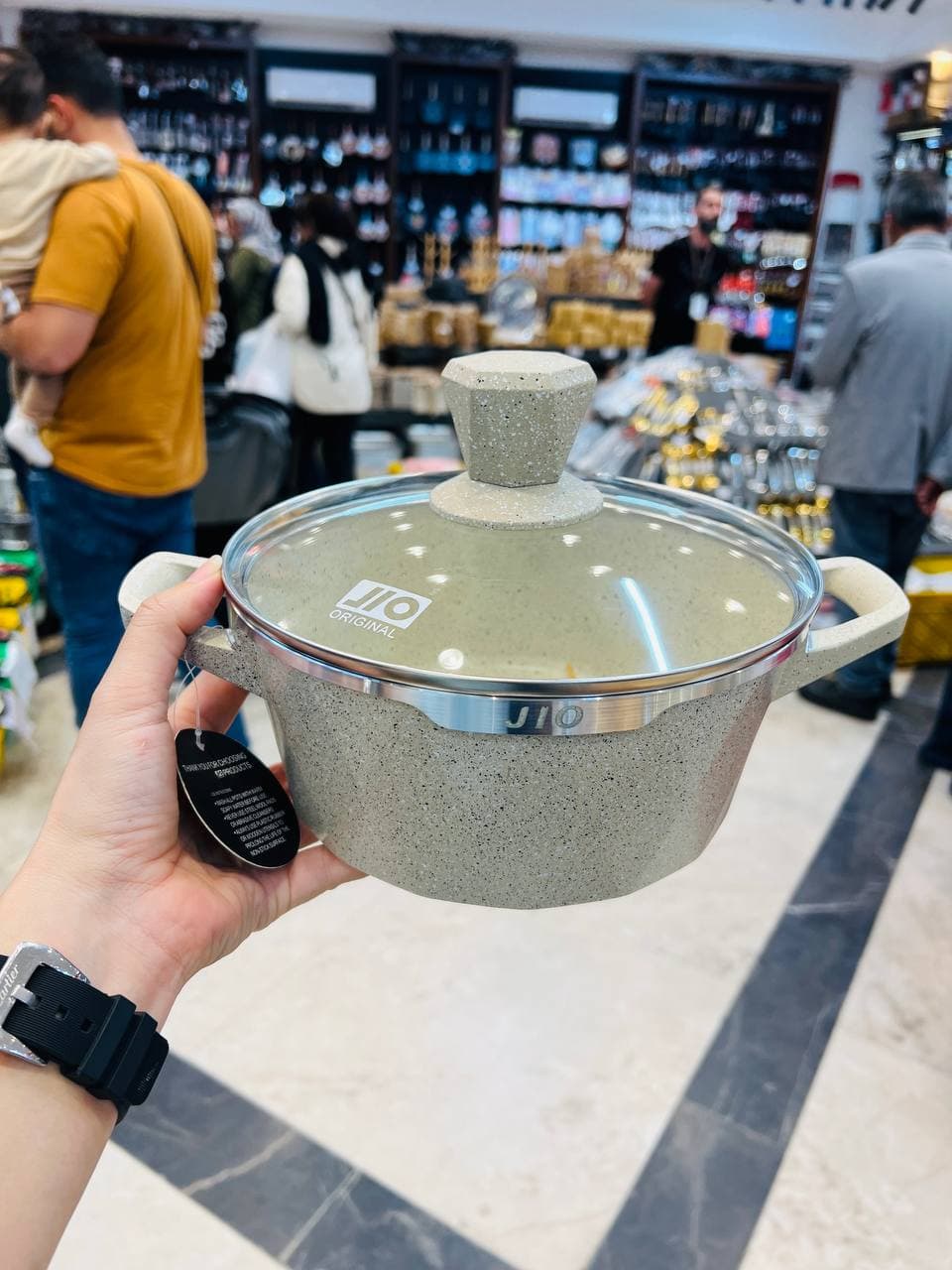 سرویس قابلمه 10 پارچه گرانیت کم روغن و نچسب وارداتی JIO-J3010 — تصویر ۱۰