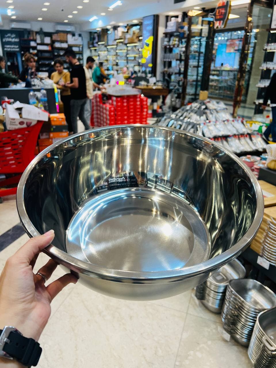 لگن گرد استیل رنگ ثابت وارداتی 5063-40 — تصویر ۹