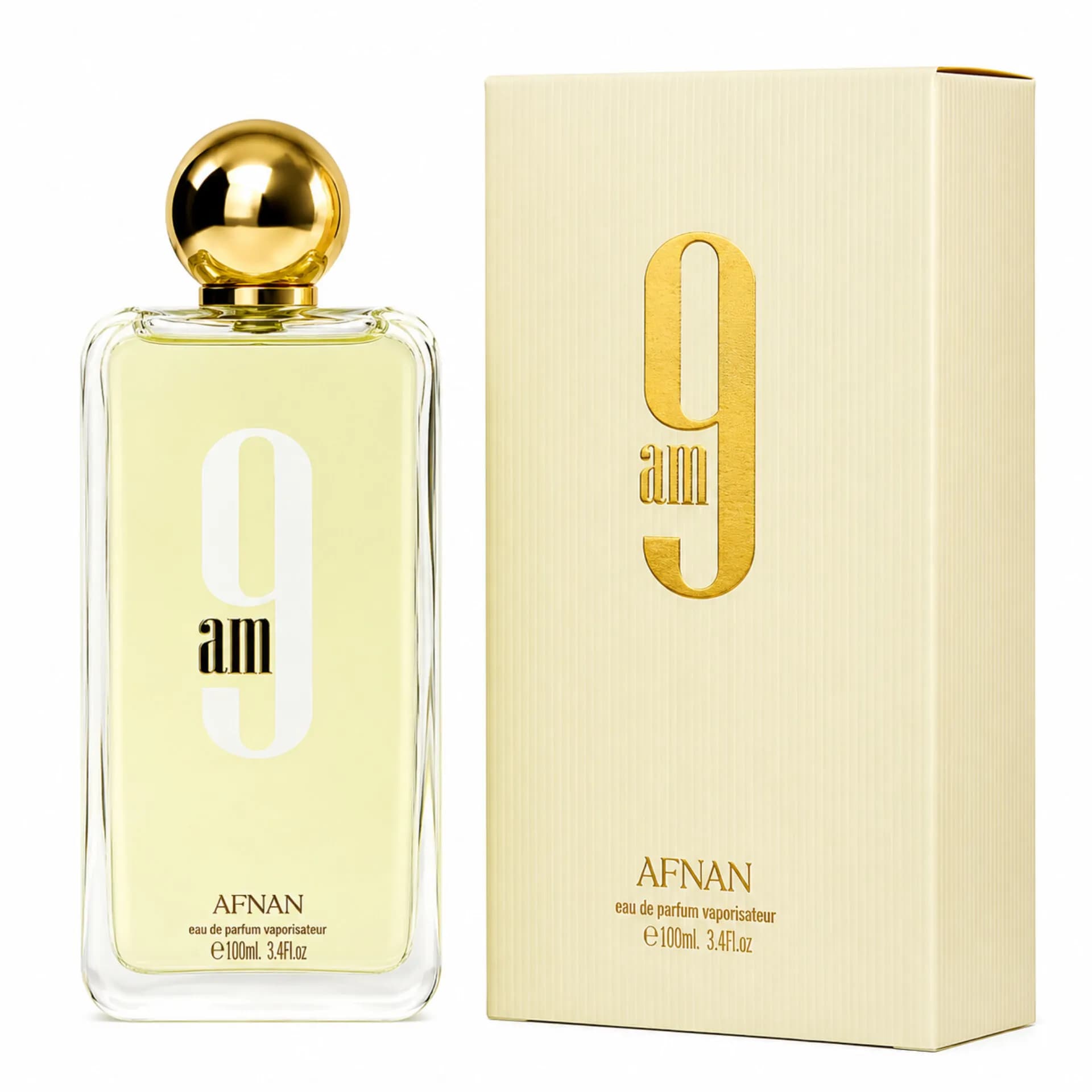 عطر ادکلن افنان 9 ای ام طلایی 100 میل | Afnan 9 AM ادوپرفیوم یونیسکس — تصویر ۲