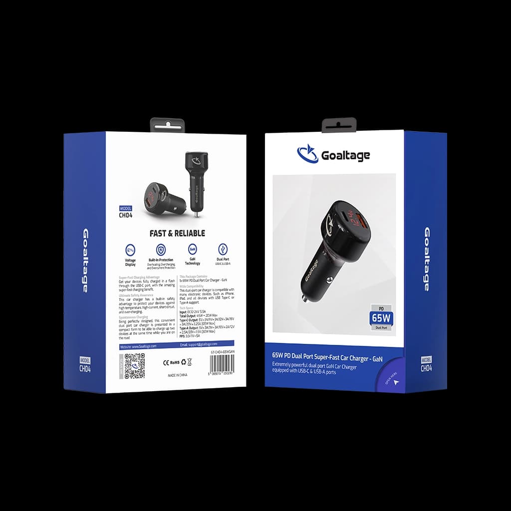 شارژر فندکی گلتیج مدل CH04 Super-Fast 65W GaN — تصویر ۱۲