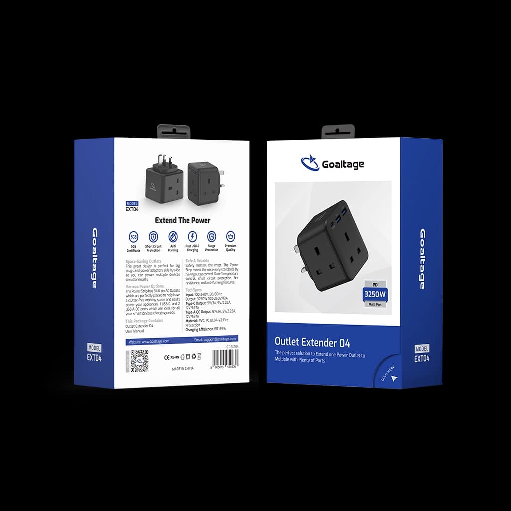 شارژر و چندراهی برق گلتیج مدل EXT04 OutletExtender Extension — تصویر ۸