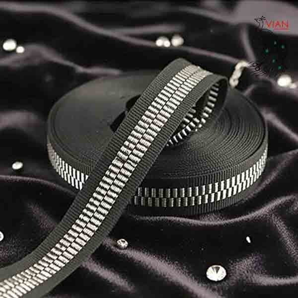 نوار وسط زری عرض 1 سانتی متر 10 متری — تصویر ۲