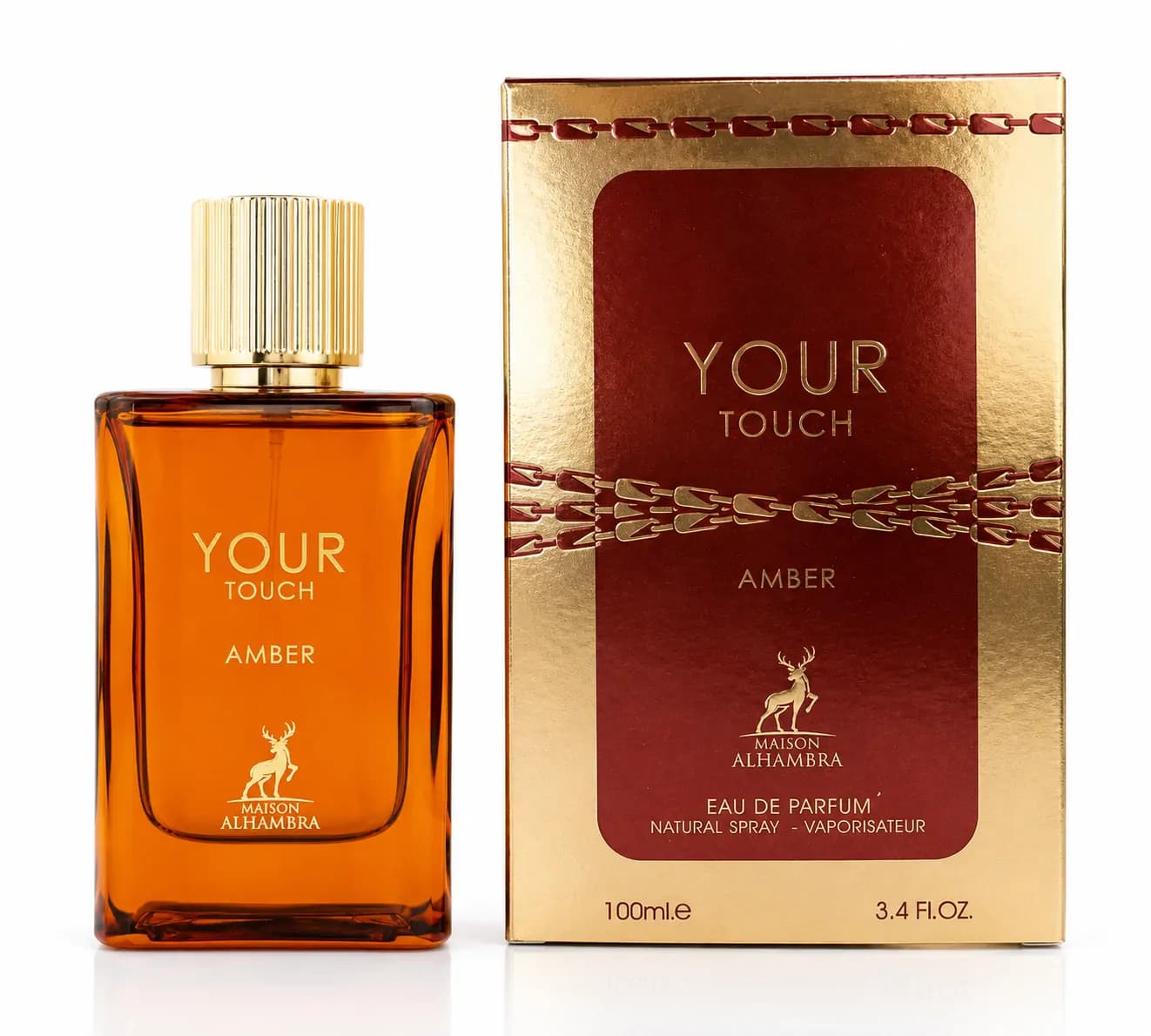 عطر یور تاچ آمبر الحمبرا(استرانگ وین یو) Your Touch Amber 100 میل | ادکلن گرم و شیرین — تصویر ۴