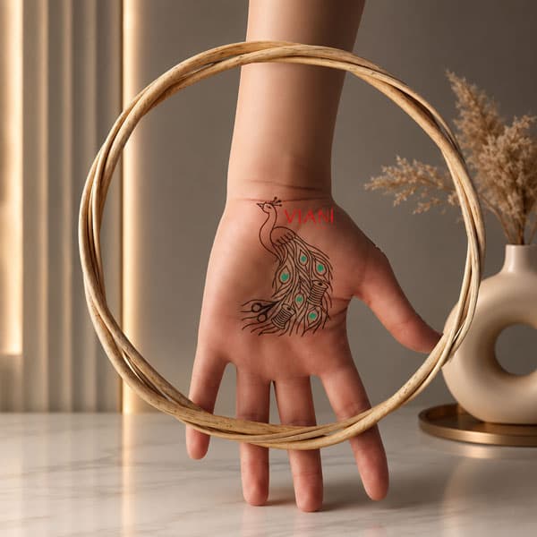 حلقه حصیری چوبی قطر 20 سانتیمتر ( 10 عددی ) — تصویر ۲