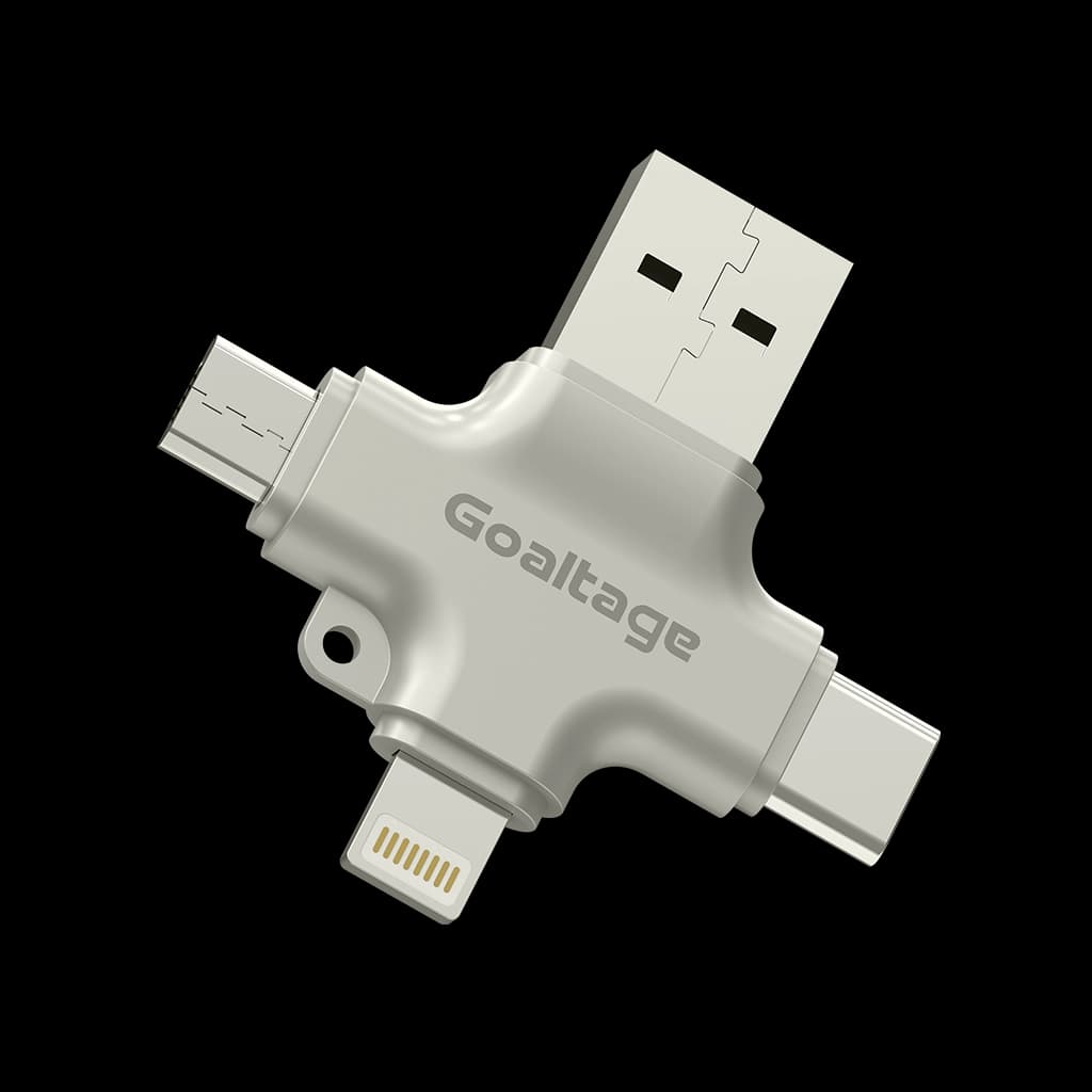 مبدل OTG چندکاره گلتیج مدل ADP04 MultiSync 4-in-1 OTG Adapter — تصویر ۳