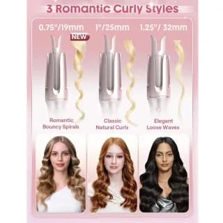 فر کننده اتوماتیک مو شیگلم صورتی مدل It-Curl One-Touch Instant Curler (های کپی) — تصویر ۳