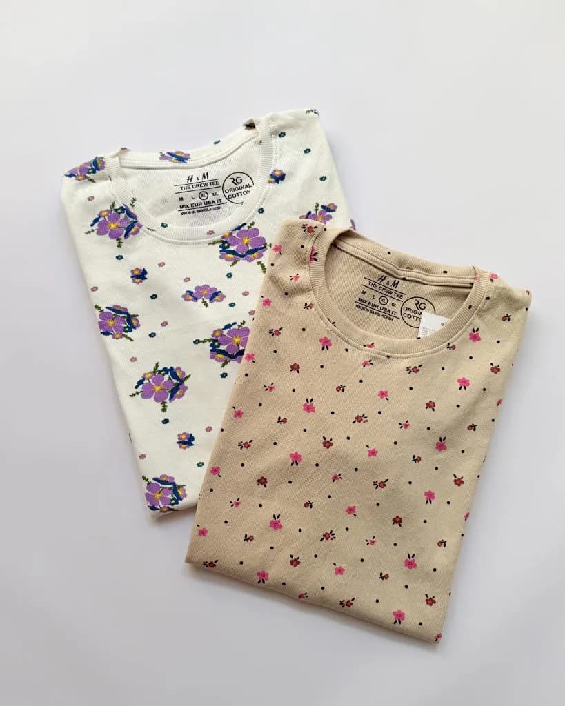 تیشرت H&amp;M کبریتی پنبه سایز ایکس لارج - آدُرا | ADORA — تصویر ۲
