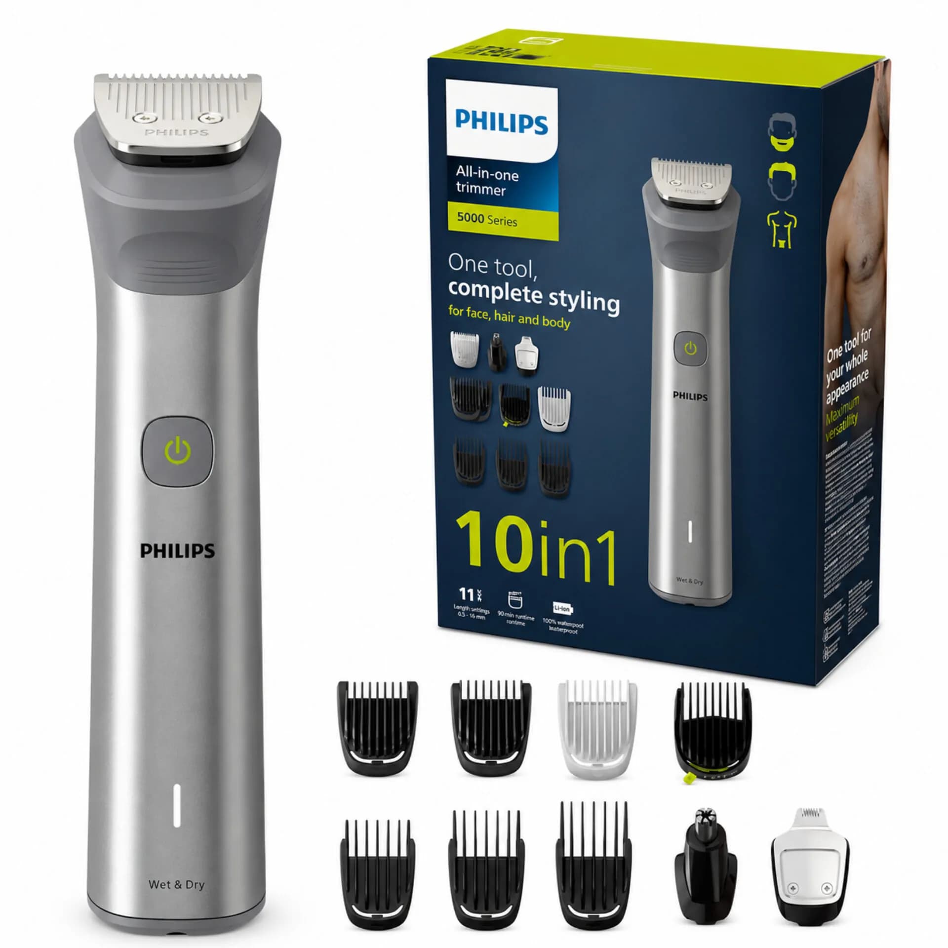 ماشین اصلاح فیلیپس MG5920/15 ظرفیت ۱۰ در ۱ ضد آب با برش مستقیم — تصویر ۴