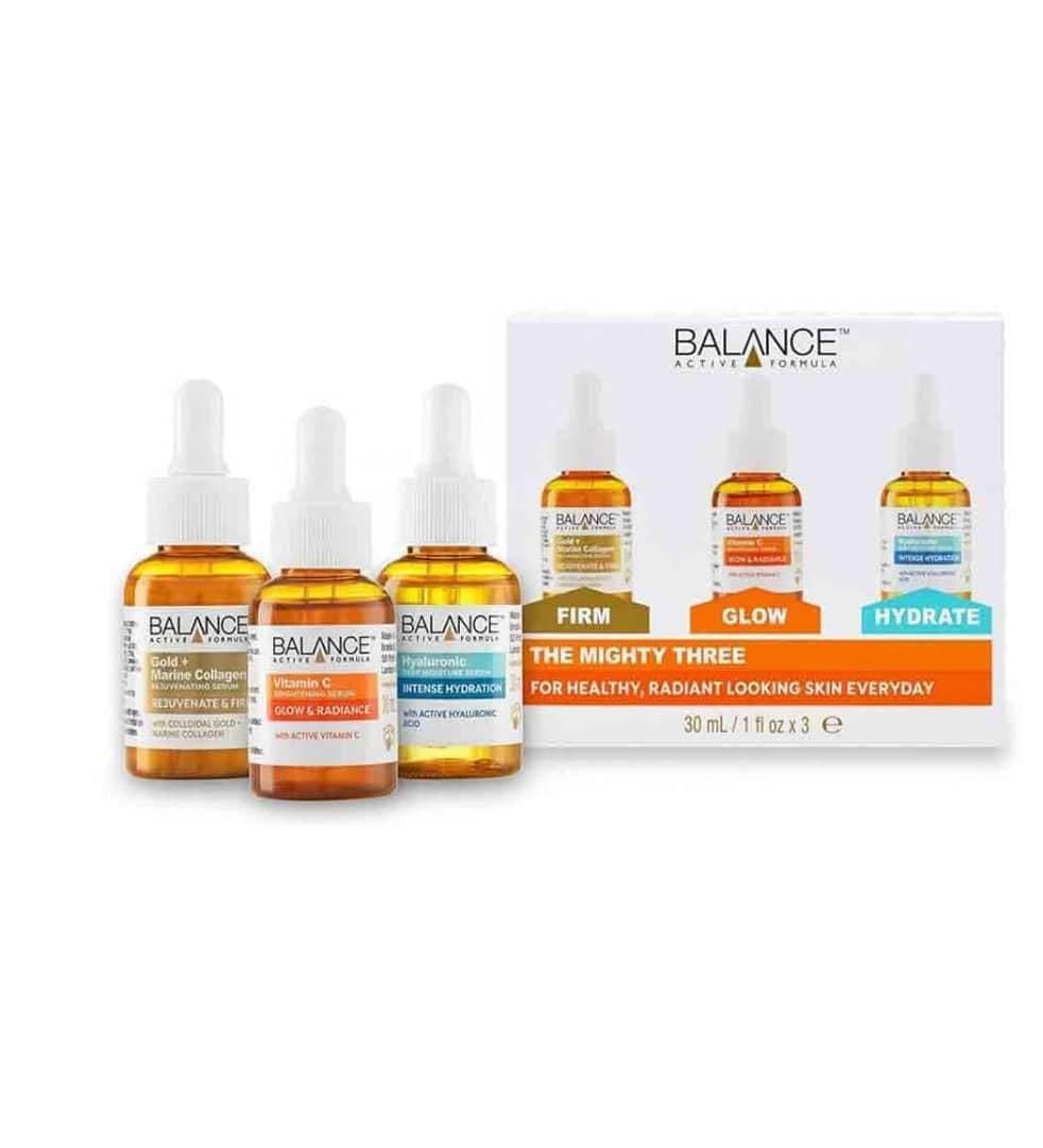 پک 3عددی سرم پوستی بالانس مدل The mighty three Balance active formula the mighty 3 serum set — تصویر ۷