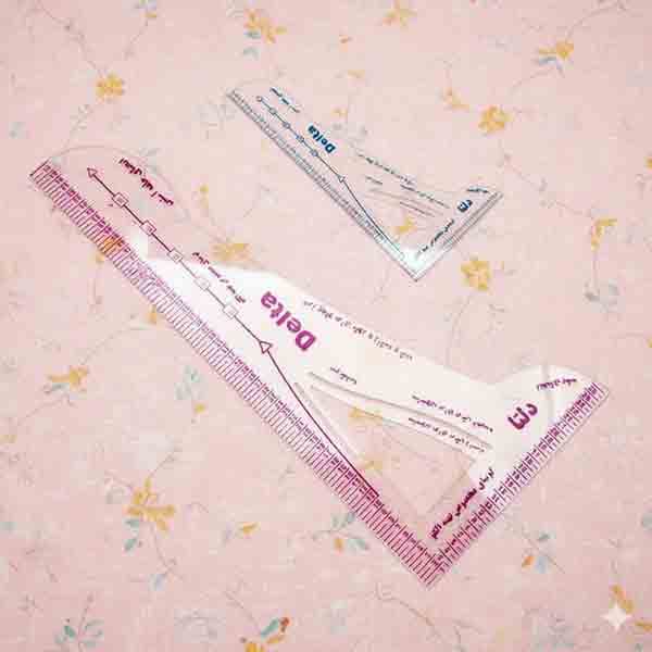 گونیا خیاطی دلتا 2 عددی ( دو سایز ) — تصویر ۲