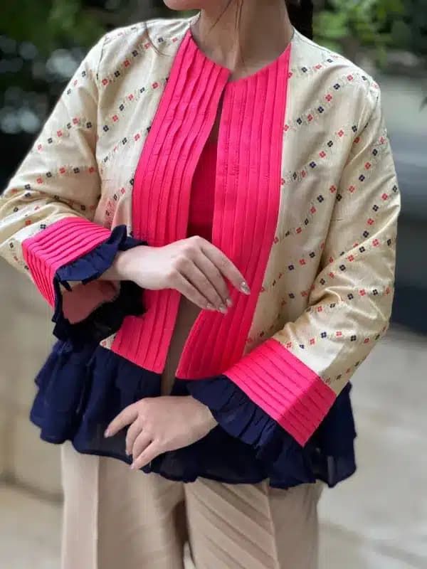 کت کوتاه تافته سوزن دوزی شده — تصویر ۵