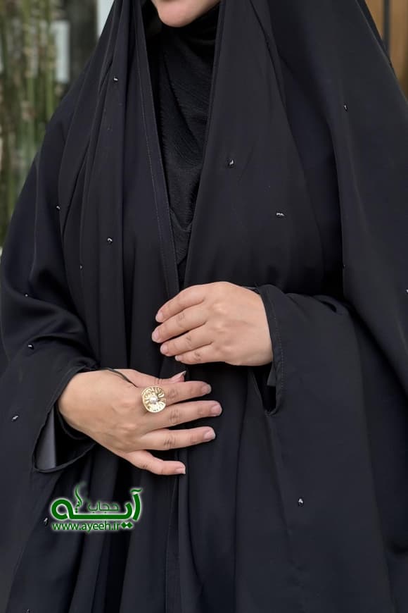 چادر نگین دوزی شده باران ، پارچه ندا — تصویر ۶