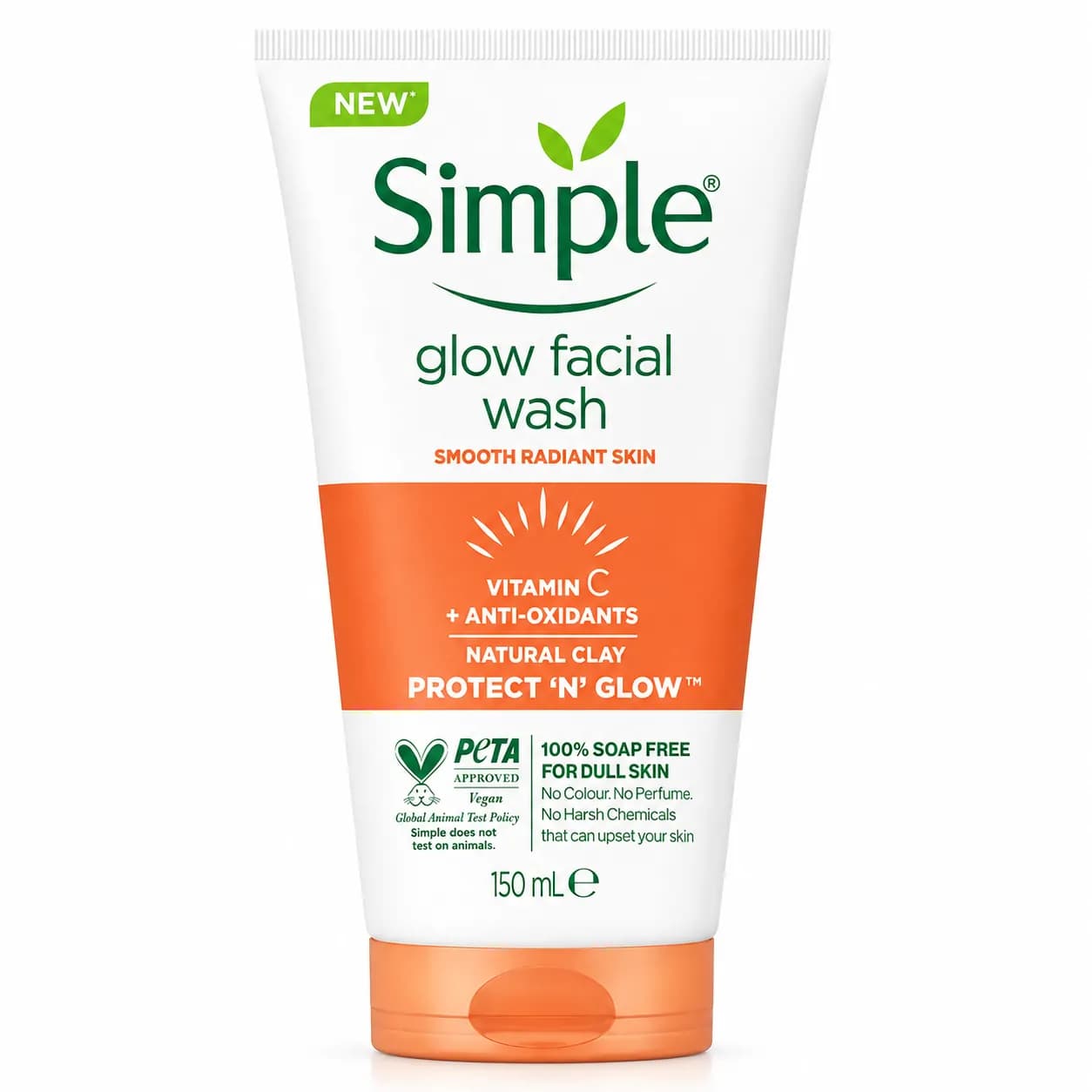 ژل شستشوی ویتامین C سیمپل Glow Facial Wash حجم 150 میل