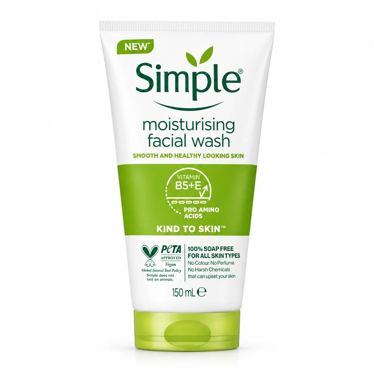 ژل شستشوی مرطوب‌کننده صورت سیمپل Moisturising Facial Wash حجم 150 میل