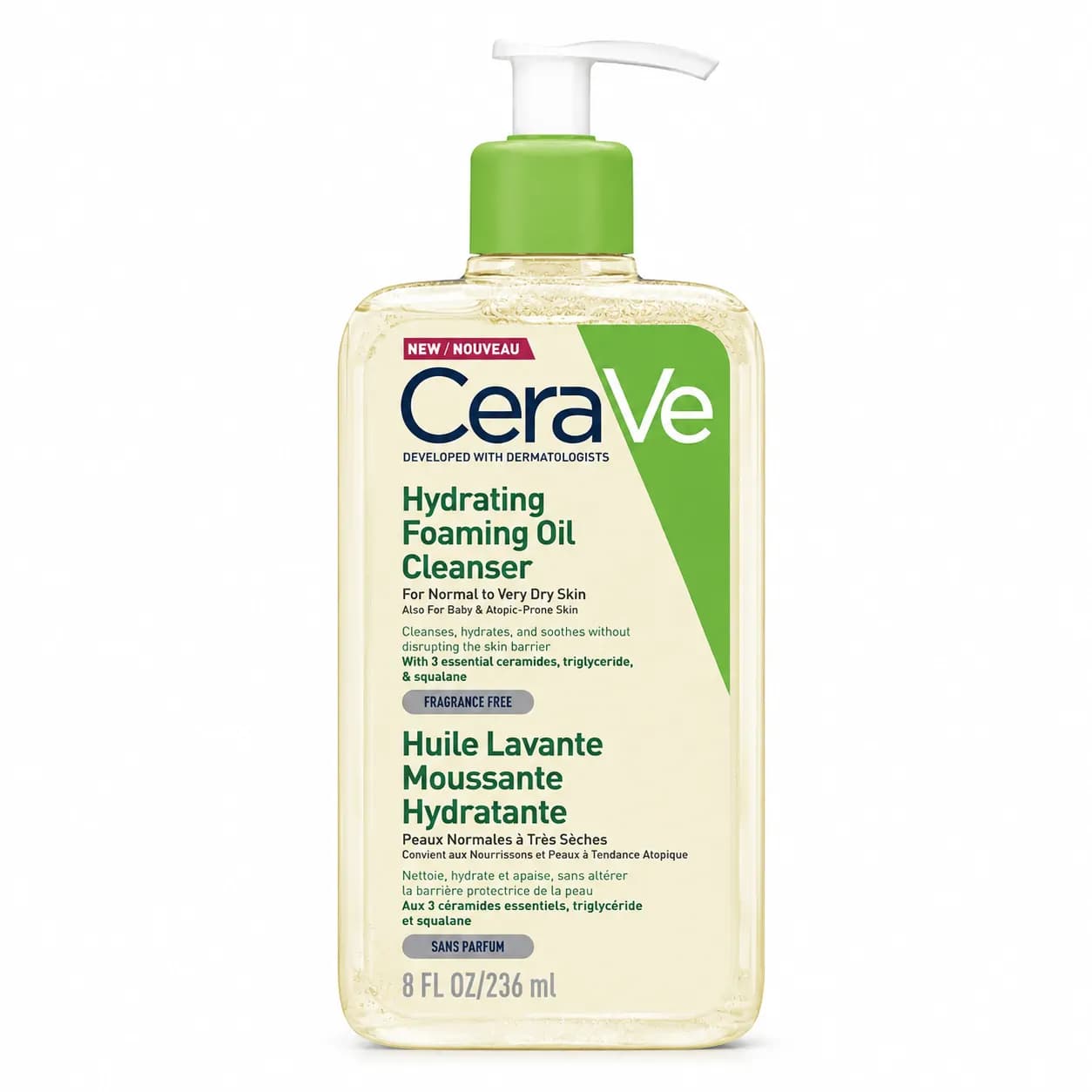 روغن شوینده آبرسان سراوی Hydrating Foaming Oil Cleanser حجم 236 میل