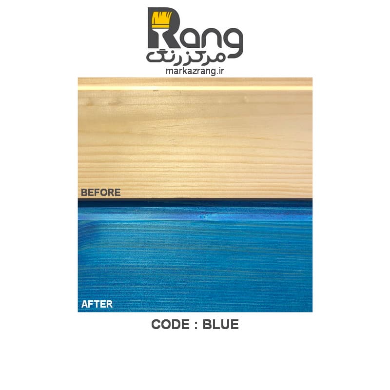 رنگ چوب پایه آب مینوکس ، کد آبی ، 1LT لیتری — تصویر ۲