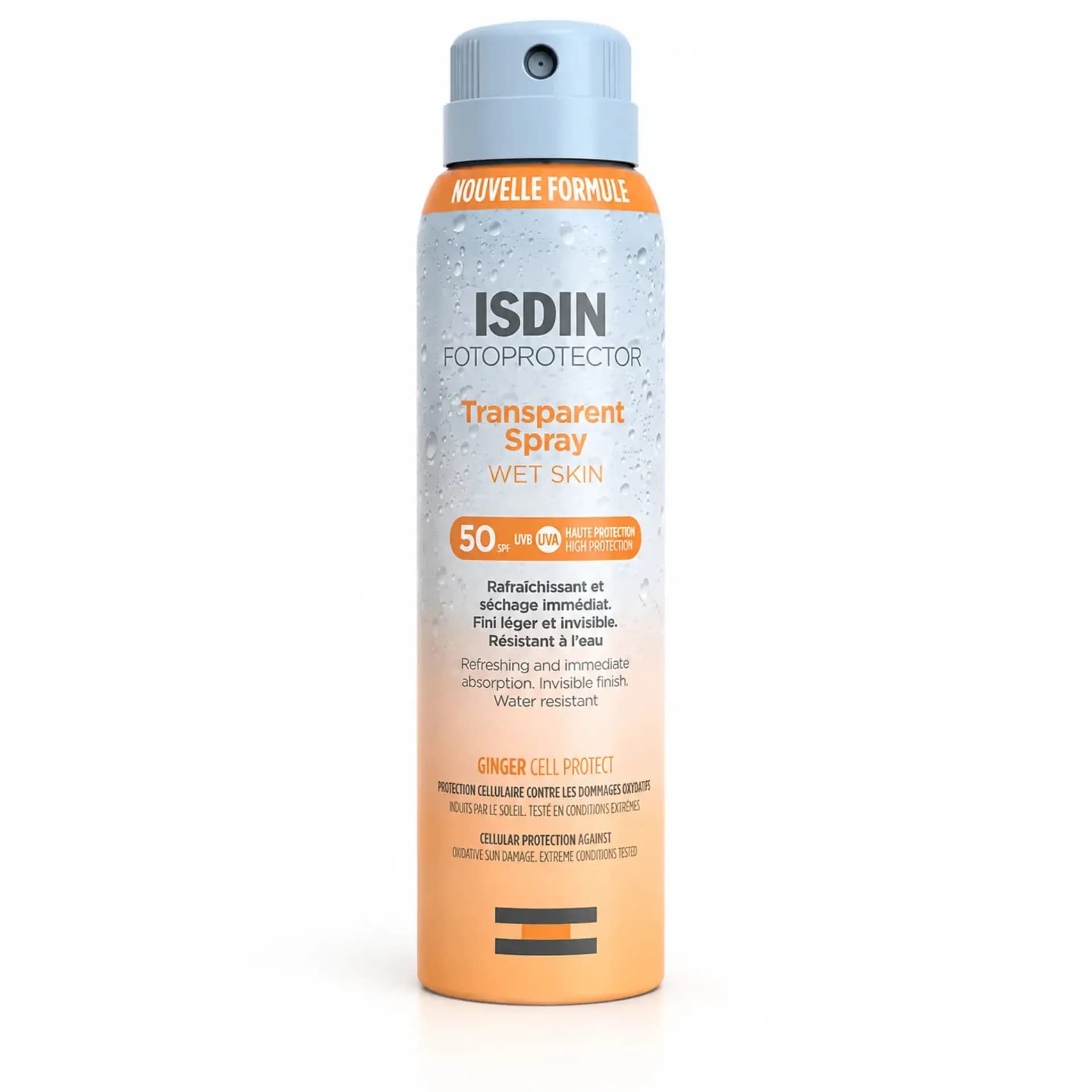 اسپری ضد آفتاب بدن ایزدین Transparent Spray Wet Skin SPF50 حجم 250 میل اورجینال