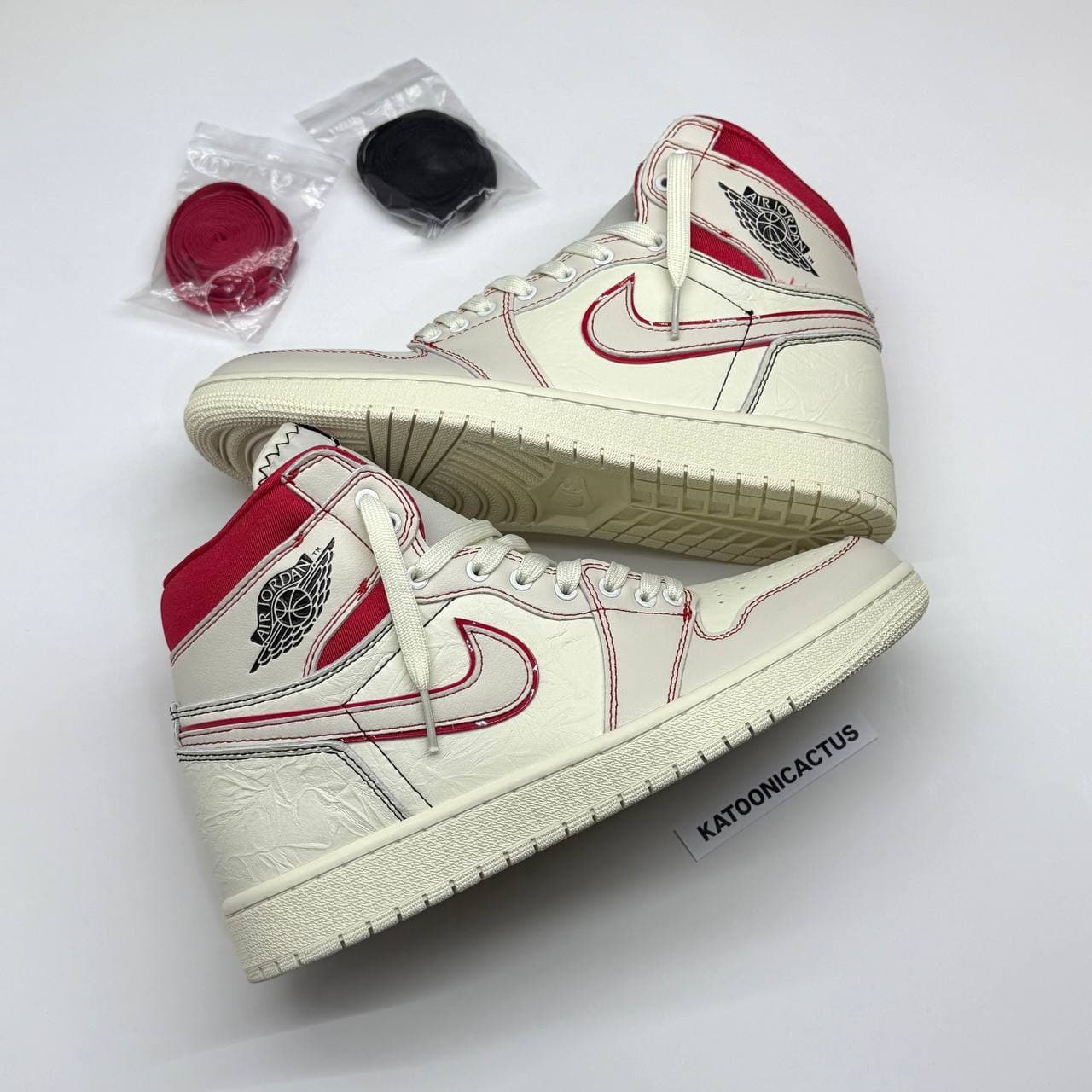 نایک ایر جردن وان ساقدار رد فانتوم NIKE AIR JORDAN 1 HIGH PHANTOM GYM RED — تصویر ۶