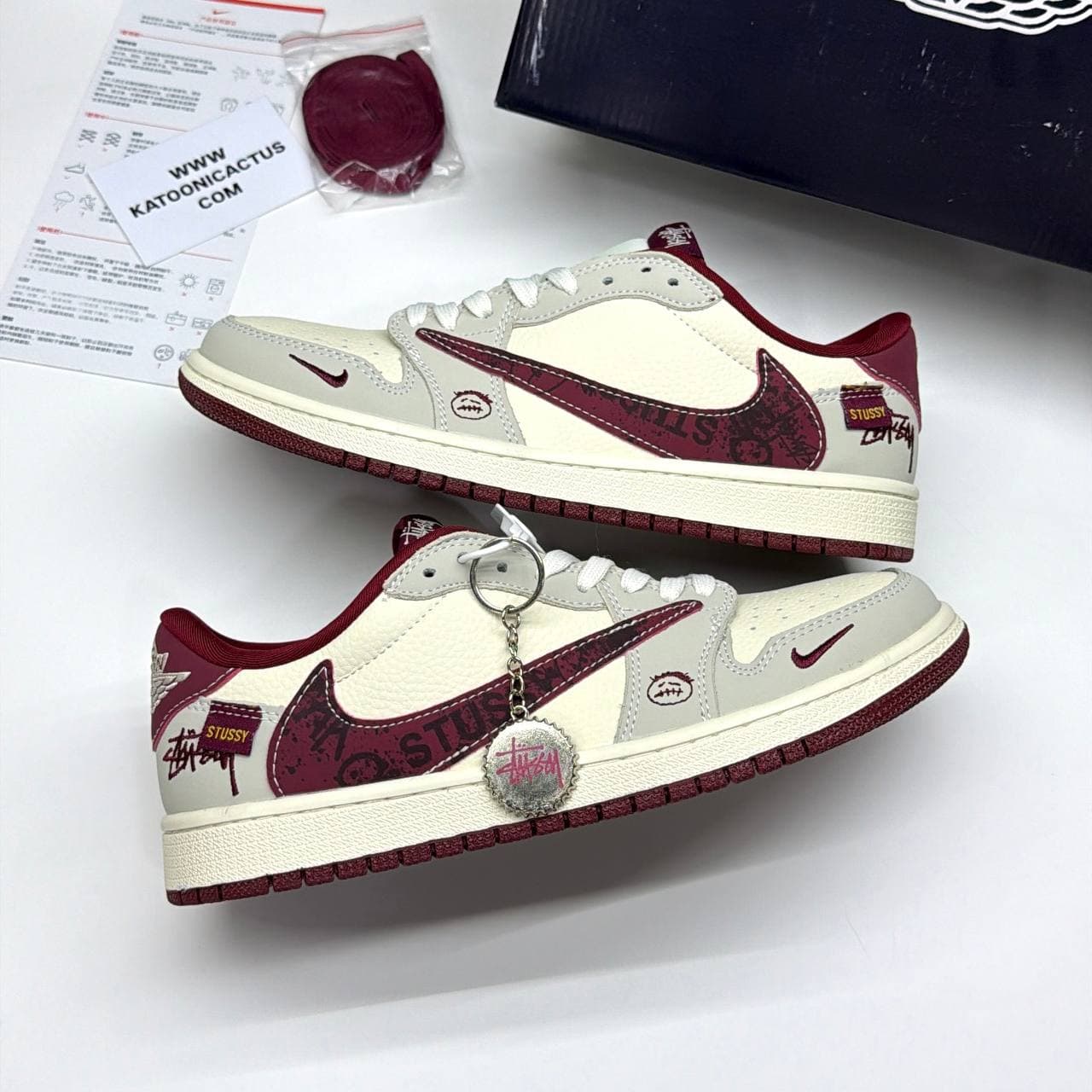 نایک ایر جردن وان لو تراویس اسکات استوسی NIKE AIR JORDAN 1 LOW TRAVIS SCOTT X STUSSY — تصویر ۸