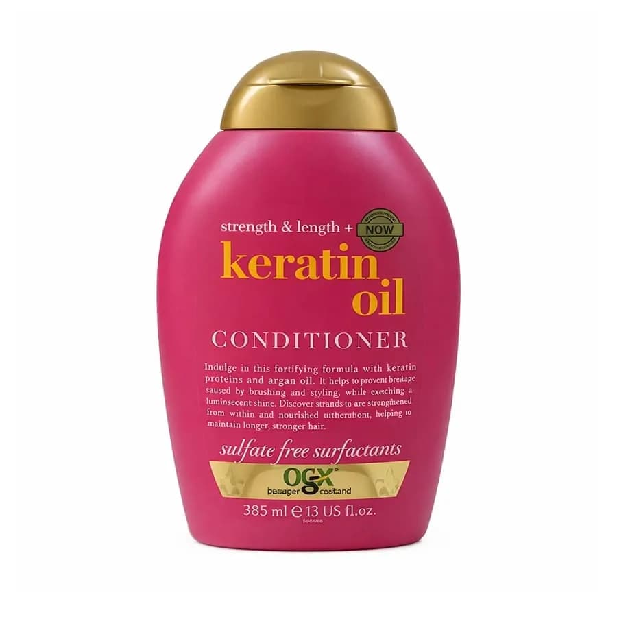 نرم کننده مو OGX کراتین و روغن آرگان Keratin Oil حجم 385 میل