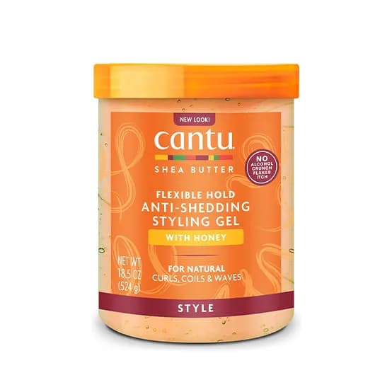 ژل حالت‌دهنده و ضد ریزش موی فر کانتو Cantu Anti-Shedding Styling Gel حاوی عسل و شی باتر 524 گرم اورجینال