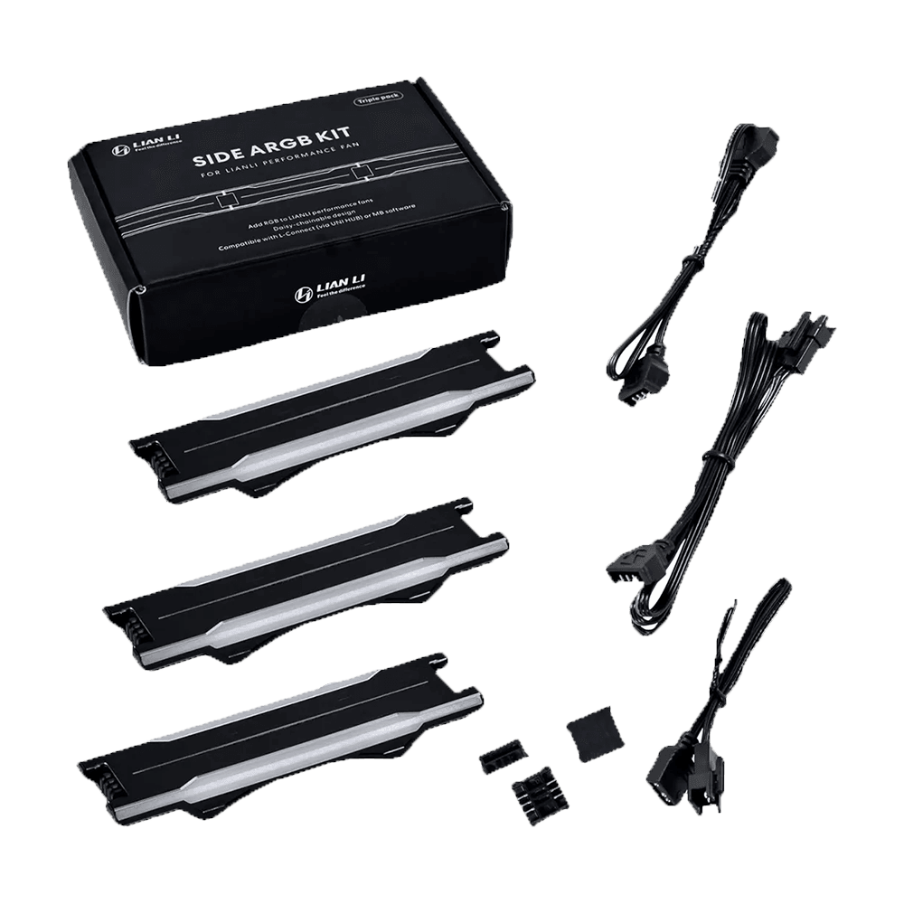 کیت نورپردازی فن کیس لیان لی مدل SIDE ARGB KIT Black بسته 3 عددی — تصویر ۷