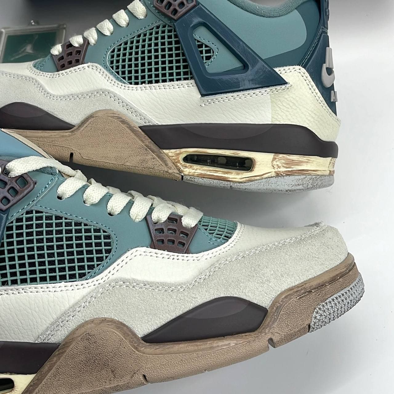 نایک ایر جردن فور رترو اسنورلکس کاستوم NIKE AIR JORDAN 4 RETRO SNORLAX CUSTOM — تصویر ۱۰