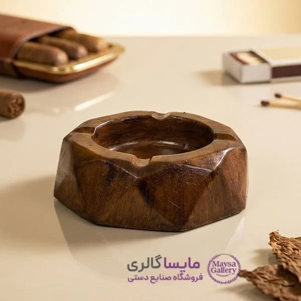 زیرسیگاری سنگ مصنوعی طرح چوب — تصویر ۴