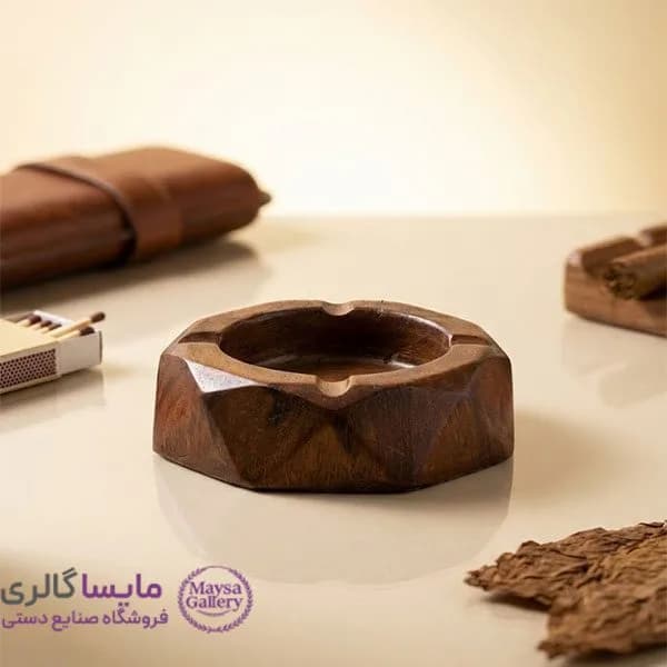 زیرسیگاری سنگ مصنوعی طرح چوب — تصویر ۳