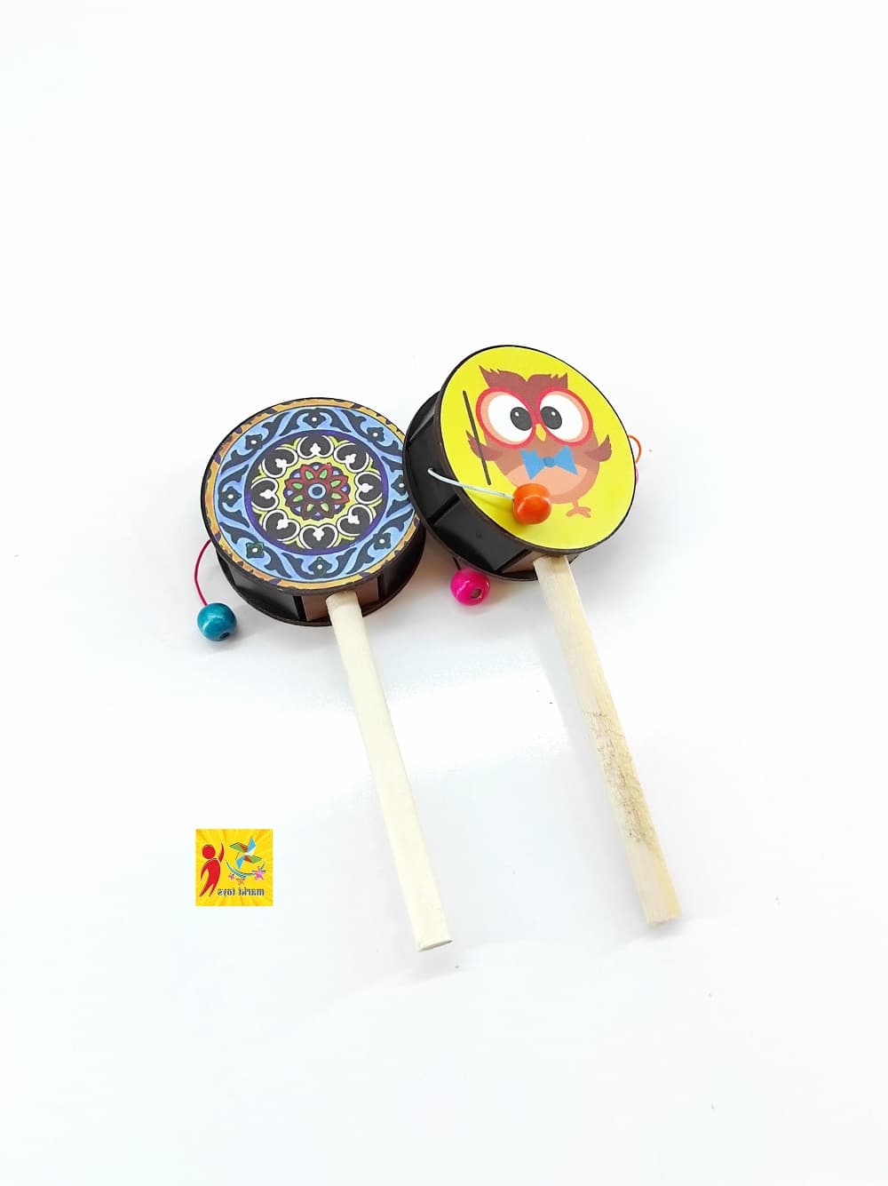 پک عمده کارتنی طبلک چوبی اعلی 60تایی — تصویر ۱۱