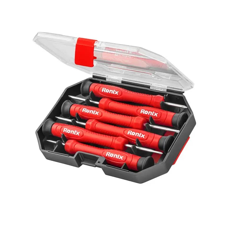 ست 6 عددی پیچ گوشتی ساعتی دسته پلاستیکی مدل : RH-2712